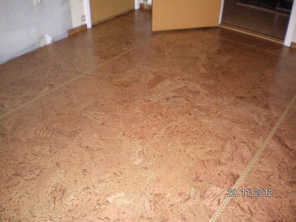 Korkparkett im Wohnzimmer