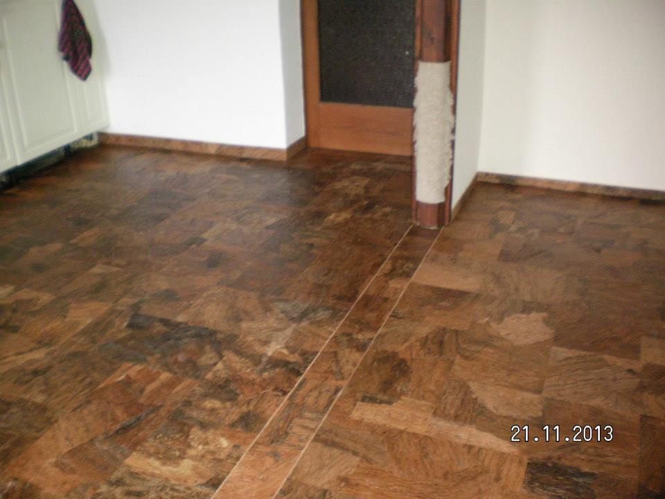 Korkparkett im Wohnzimmer