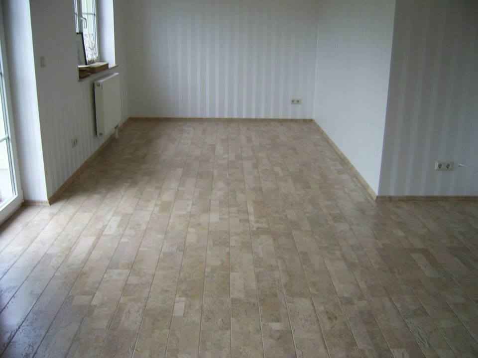 Korkparkett im Wohnzimmer