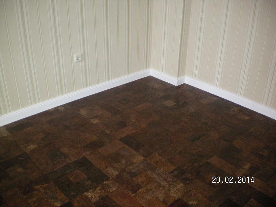 Korkparkett im Wohnzimmer