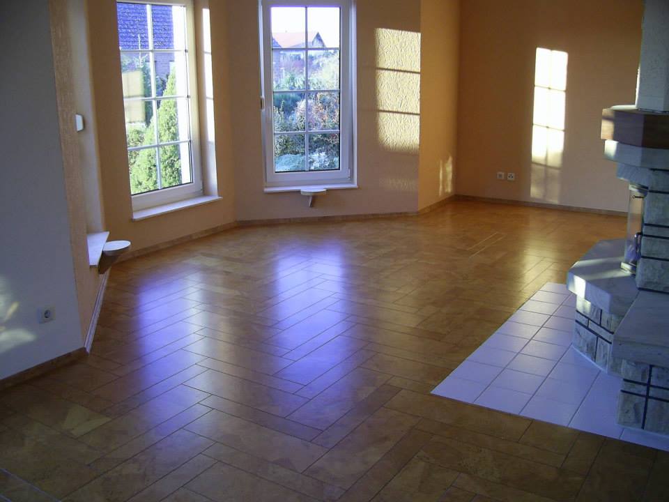 Korkparkett im Wohnzimmer