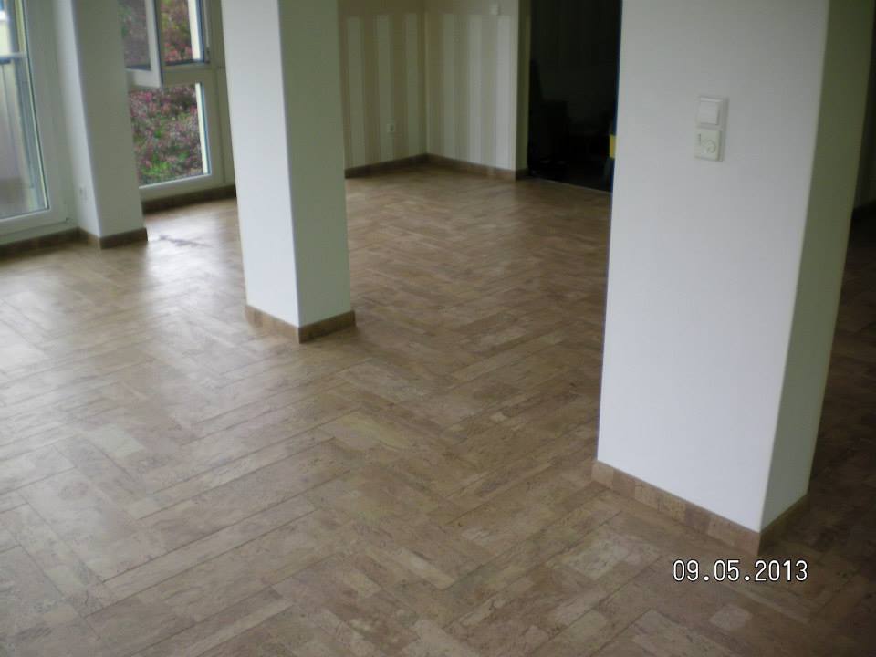 Korkparkett im Wohnzimmer