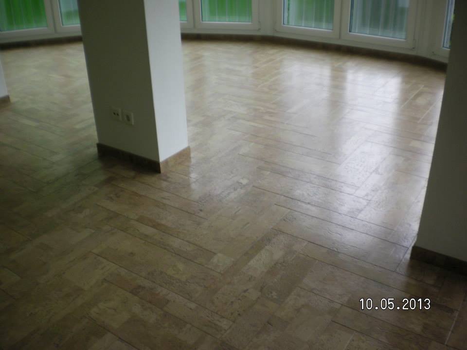 Korkparkett im Wohnzimmer